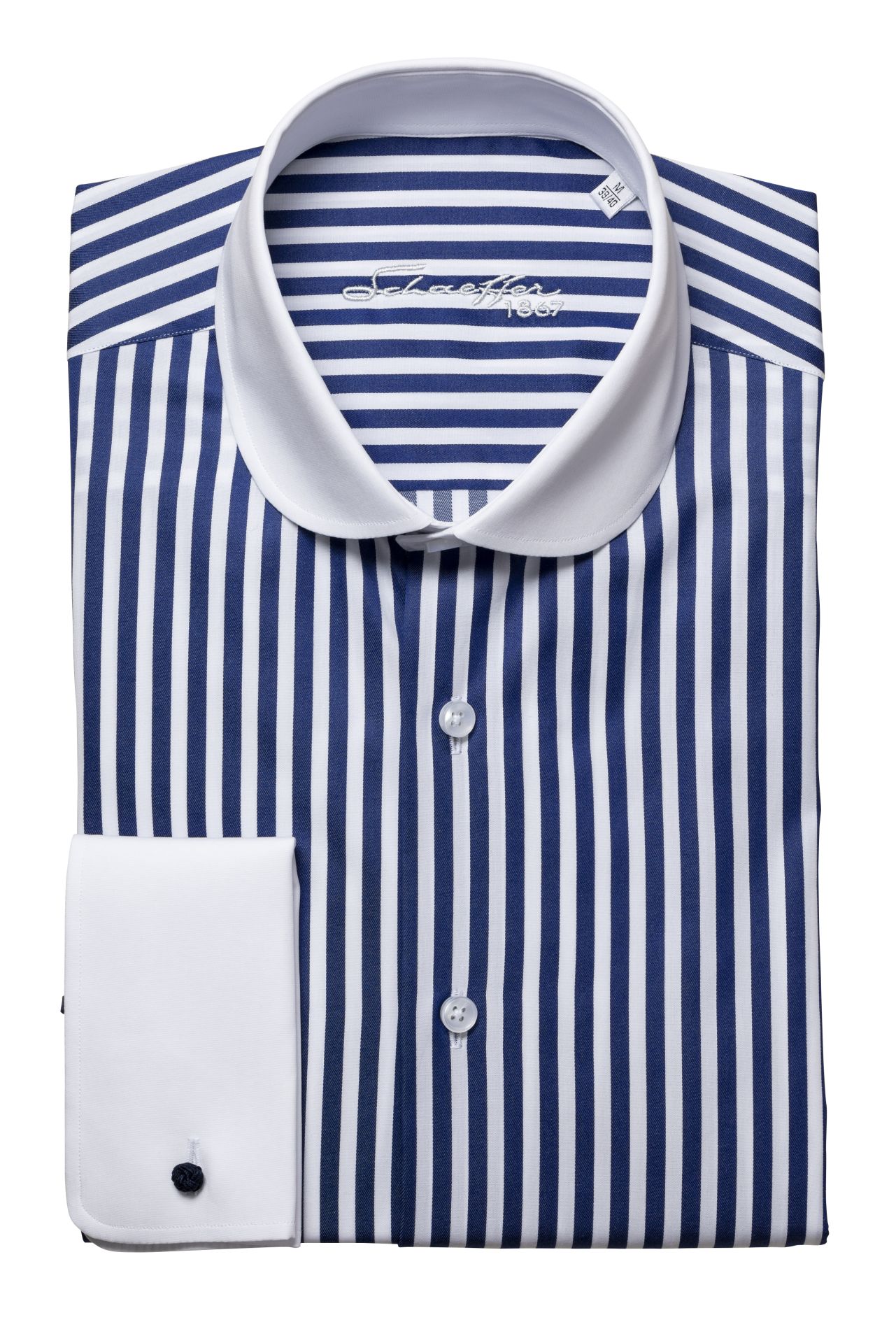 Tailliertes, blau/weißes Premium Club Hemd